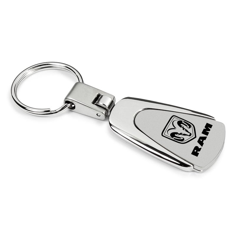 Dodge Au-tomotive Gold  INC Dodge RAM Chrome Metal Tear Drop Key Chain - Image 2